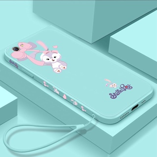 เคสโทรศัพท์มือถือ TPU นิ่ม ขอบตรง ลายการ์ตูน พร้อมสายคล้อง สําหรับ Oppo F1s A83 A71 A73