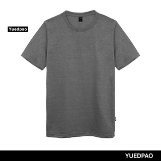 เสื้อยืดสีขาวYuedpao ยอดขาย No.1 รับประกันไม่ย้วย 2 ปี ผ้านุ่ม เสื้อยืดเปล่า เสื้อยืดสีพื้น เสื้อยืดคอกลม_สีเทาดิน