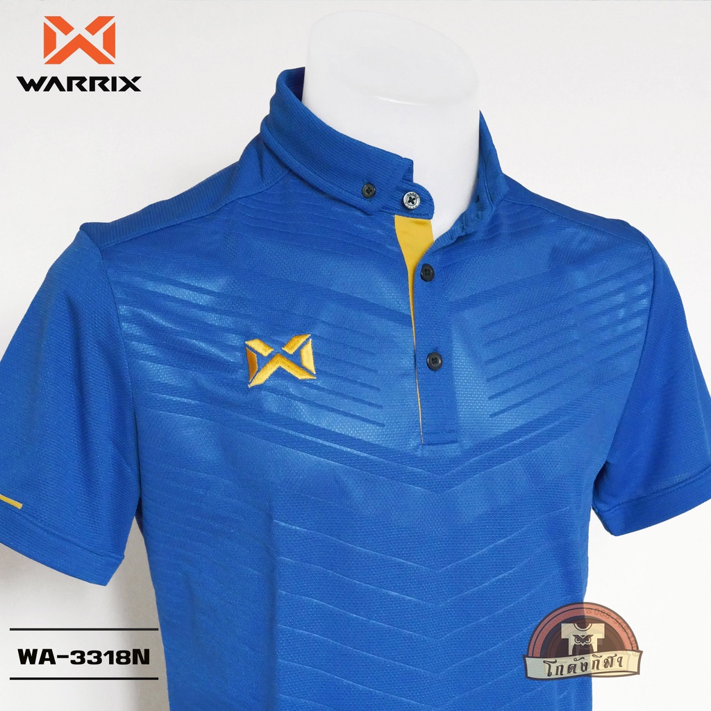 WARRIX เสื้อโปโล WA-3318N สีน้ำเงิน (BN) วาริกซ์ วอริกซ์ ของแท้ 100%