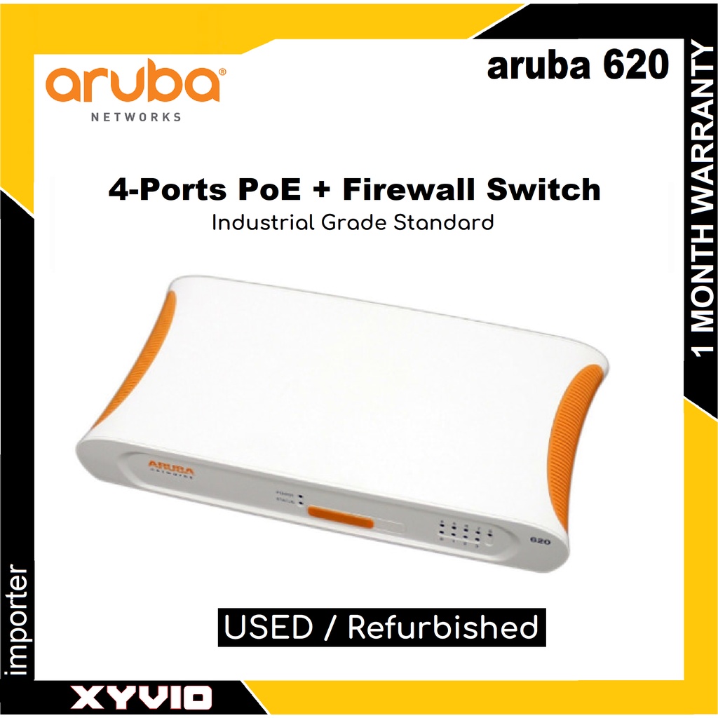 Aruba 620 สาขา Office Controller PoE Switch พร้อม Firewall ในตัว (สวิตช์เกรดอุตสาหกรรม)