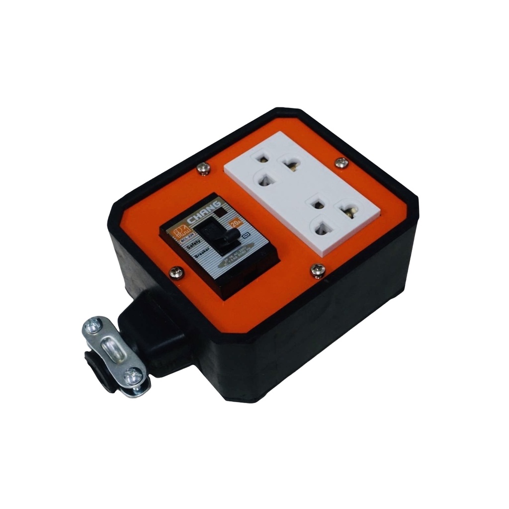 บล๊อคยางพาราแท้ JPS 2 ช่องเสียบ มี เบรกเกอร์ มีไฟแสดงการทำงาน 4x4 BK (Without power cord) - รูปที่ 3