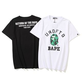 Bape เสื้อยืดแขนสั้น ผ้าฝ้าย พิมพ์ลาย แฟชั่นสําหรับผู้ชาย และผู้หญิง