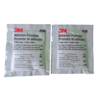 3M Automotive Adhesion Promrter 4298 ( 2 ชิ้น ) แผ่นชุบน้ำยาเพิ่มประสิทธิภาพการยึดติดของเทปกาวหรือกาวต่างๆ