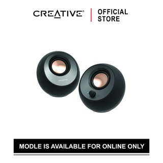 CREATIVE Pebble V3 (Black-สีดำ) Bluetooth Speaker ลำโพงสไตล์มินิมอล รองรับ USB-C ลำโพงบูลทูธไร้สายแบบ 2.0