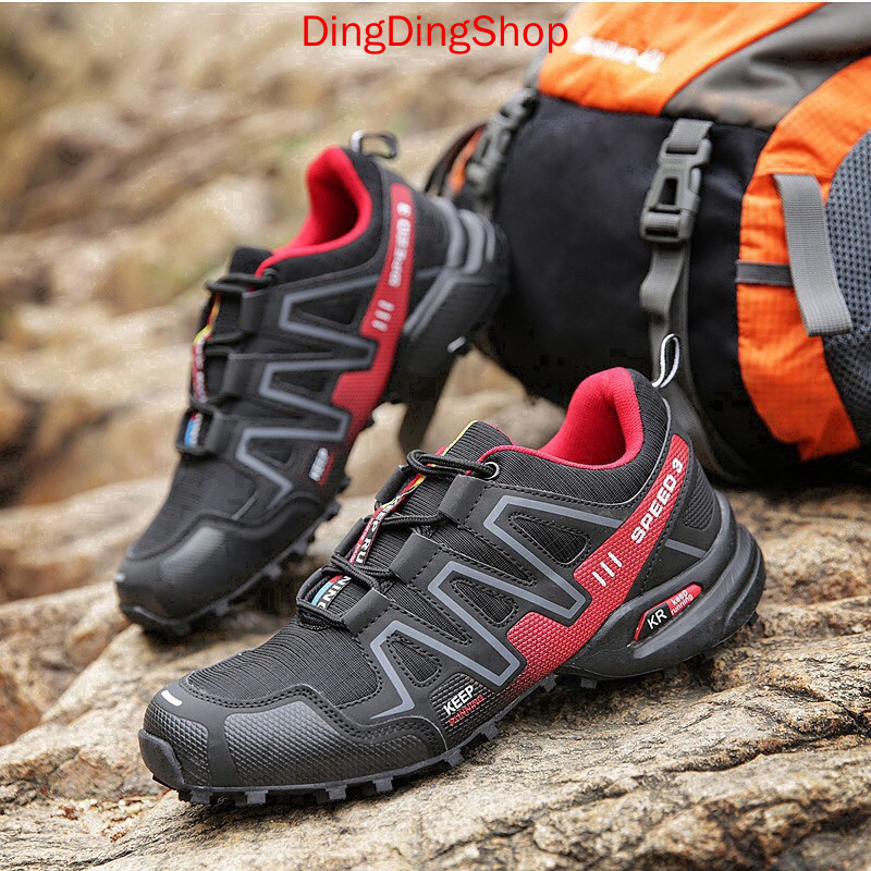 รองเท้ากีฬาผู้ชายรองเท้าเดินป่า Solomon Trekking รองเท้าผ้าใบสําหรับผู้ชาย