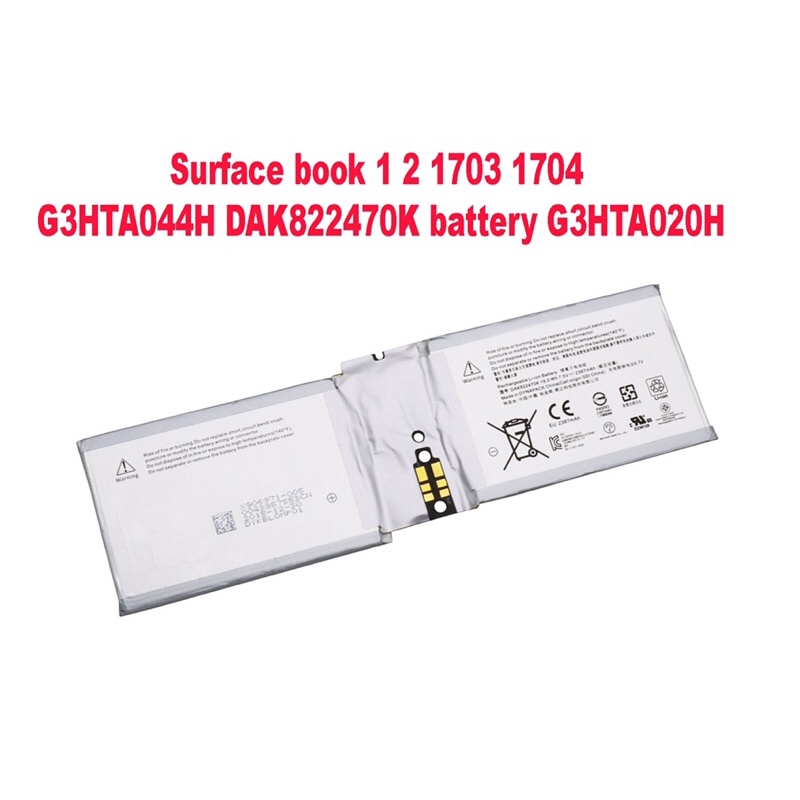 Microsoft Surface Book 1 2 generation 1703 1704 G3HTA044H DAK822470K battery G3HTA020H Tablet PC bat
