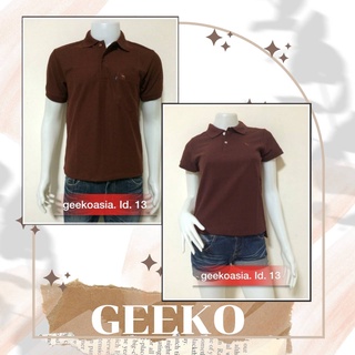 เสื้อโปโลกวาง Geeko แท้ 100% ชาย/หญิง ID13 สีน้ำตาล