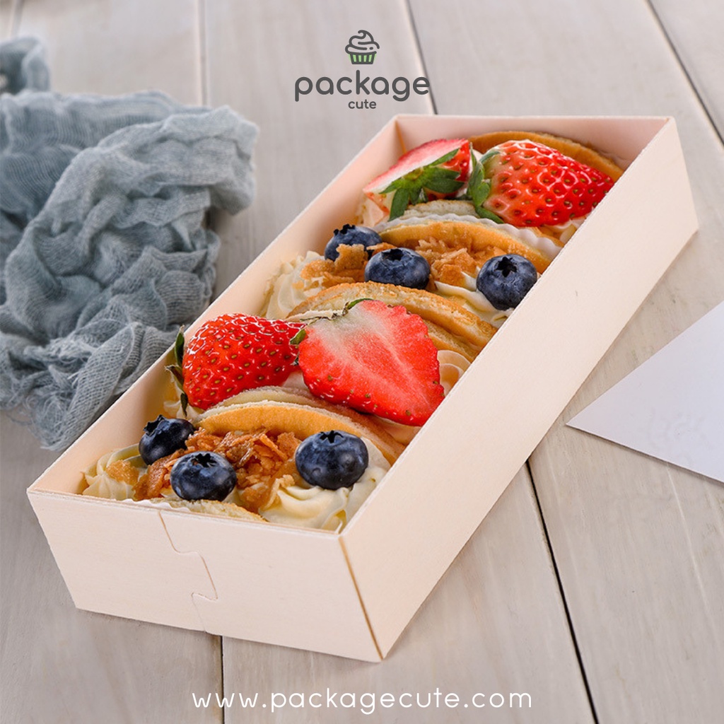 CB194 กล่องไม้ฝาใส ทรงผืนผ้า แพค10ใบ - รูปที่ 2