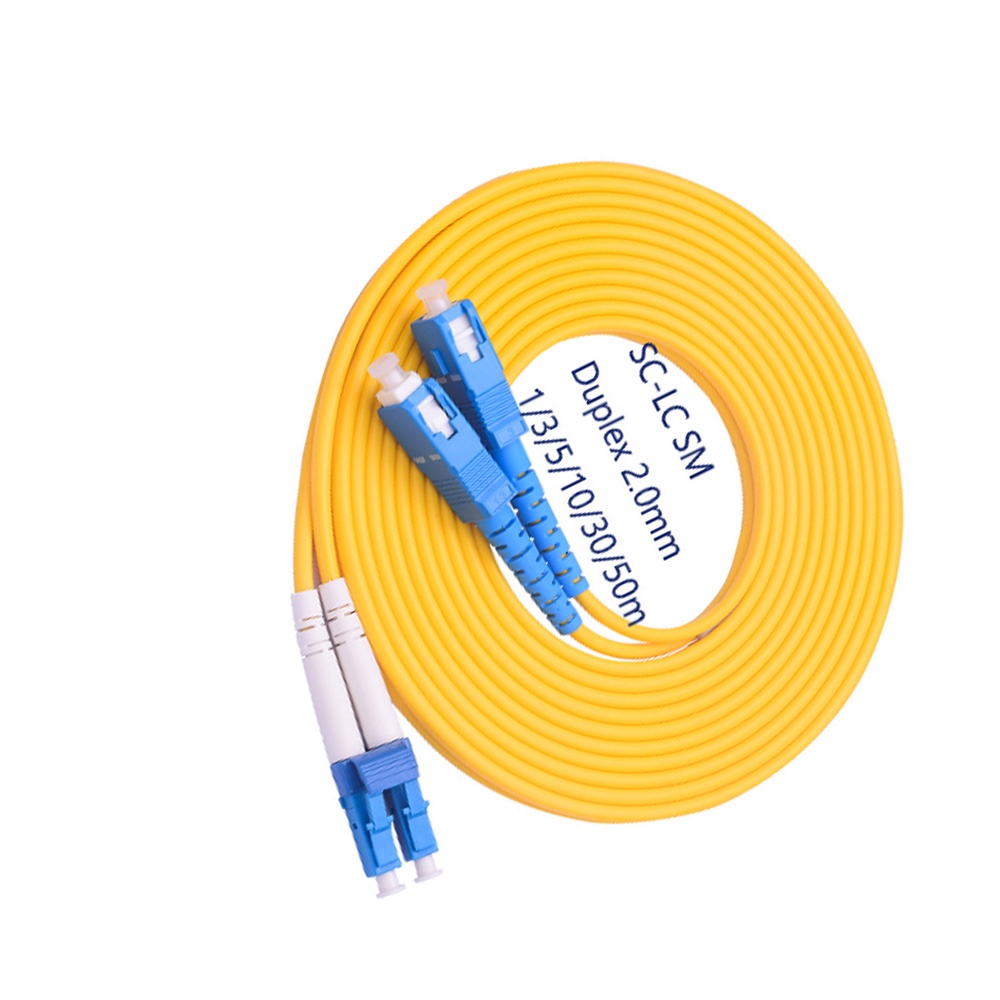 Scupc Lcupc Singlemode Duplex Fiber 30mm Pvc Fiber Optic Jumper Fiber Optic Patch Cable 9272