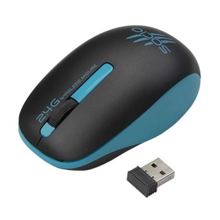 เมาส์ไร้สาย SOCIO Wireless Optical Mouse WM-106B (Blue)
