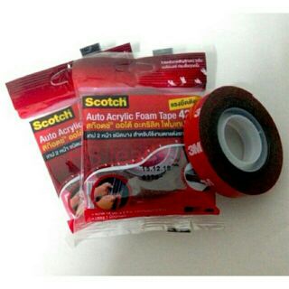 กาว2หน้า 3Mของแท้ขนาด 12mm x 2.5m  ชนิดหนา0.8 mm