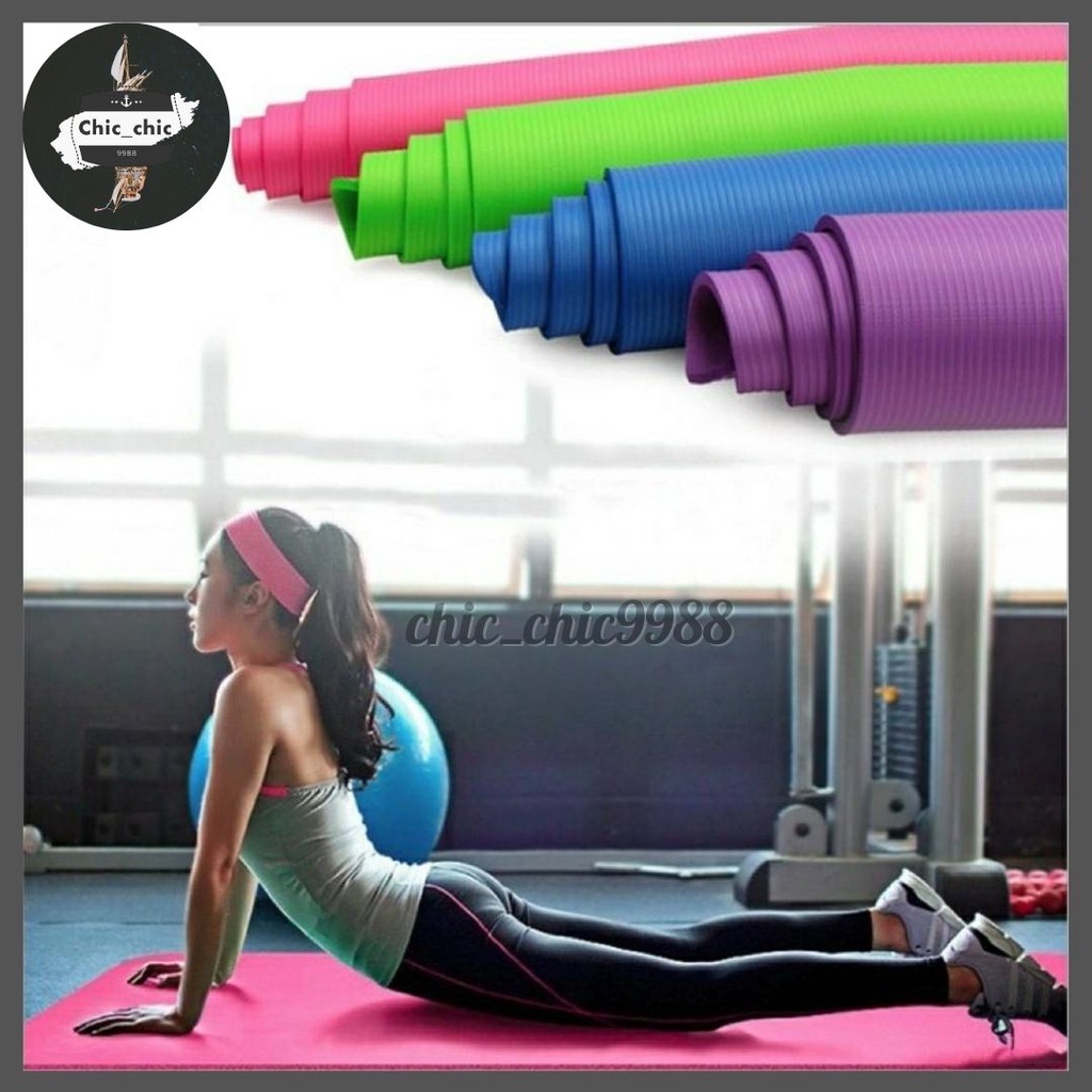 เสื่อโยคะ YOGA MAT เสื่อโยคะขนาดใหญ่ 183x61cm.(หนา 8มิล) พร้อมส่ง #1159