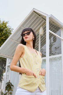 Herspective Joey Top Yellow Striped