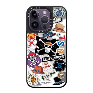 CASETiFY X ONE PIECE Brotherhood Sticker Case 14 Pro  Compatible Mirror Case [14Pสินค้าพร้อมส่ง]