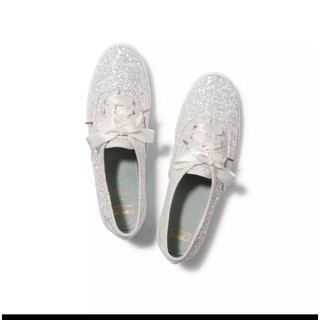 KEDS WF53272 CHAMPION WEDDING CREAM รองเท้าผ้าใบผู้หญิง แบบผูกเชือก สีครีม