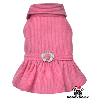 Petcloths -Doggydolly  dress เสื้อผ้าแฟชั่น  สัตว์เลี้ยง ชุดหมาแมว กระโปรง winter  ขนาด1-9โล  AD19