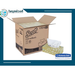 กระดาษทิชชู่ สำหรับเช็ดหน้า Scott Facial Tissue กล่องใหญ่  (1 ลัง) - 17010