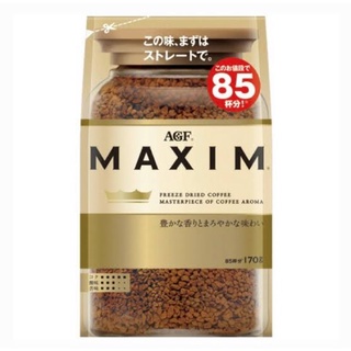 [พร้อมส่ง]กาแฟนำเข้า ☕️🇯🇵เกรดพรีเมี่ยมจากญี่ปุ่น MAXIM Aroma Select Gold สีทอง แบบถุงเติม refill 170 g. ชงได้ 85 ถ้วย 🇯🇵