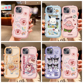 เคส iPhone 14 เคส iPhone 13 เคส iPhone 12 เคส iPhone 11 เคสโทรศัพท์มือถือ ซิลิโคนนิ่ม กันกระแทก ลายการ์ตูนคลื่นน่ารัก สําหรับ iPhone 14 13 12 11