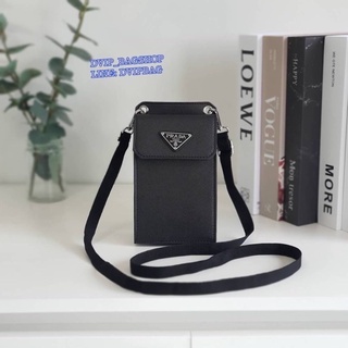 Pr ada Saffiano Leather Smartphone Case แท้ พรีเมี่ยมกิ้ฟท์จากเคาเตอร์ ตปท.