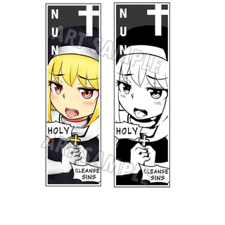 Anime สติ๊กเกอร์ 2 ชิ้น Nun SNA012 สติกเกอร์ ติดรถ อนิเมะ Sticker สติ๊กเกอร์อนิเมะ Anime Sticker