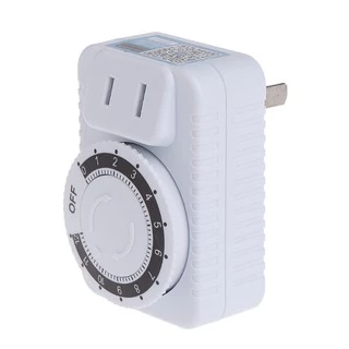ปลั๊กตั้งเวลาอุปกรณ์เครื่องใช้ไฟฟ้า AC 220V แบบตั้งเวลา 12 ชั่วโมง