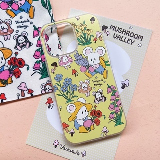 เคสสำหรับไอโฟน ลาย Mushroom Valley (พื้นทึบ) - Dual Guard เคสใส 2 ชั้น iPhone (ผลิตตามออร์เดอร์)