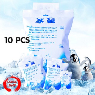 COBOL (10 PACK) ถุงเก็บความเย็นแบบใส่น้ำ ❄️ice pack ice gel ไอซ์แพค เจลเก็บความเย็น Ice gel ไอซ์เจล แช่นม