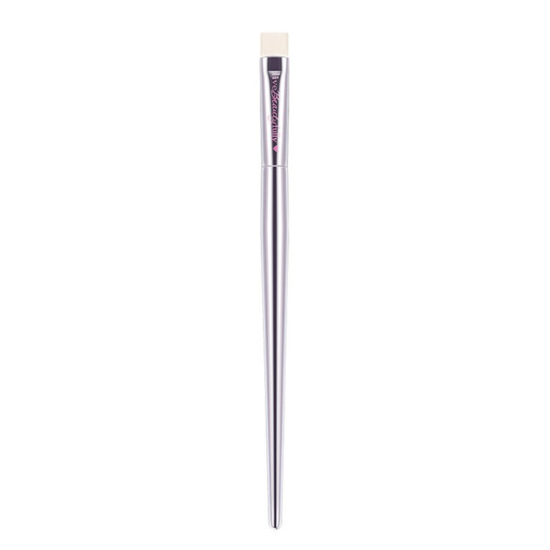 Professional Flat Eyebrow Brush It Cosmetic Silver Chromed Synthetic Eye Brow Lip Make up Brush