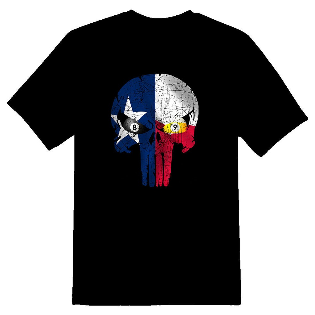 Texas Pool Punisher 8 9 Ball บิลเลียด Tee แปดเก้า
