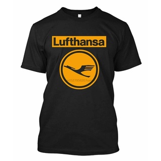 Lufthansa Airline ใหม่ เสื้อยืด สีดํา กําหนดเอง