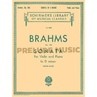 (Violin) SONATA IN D MINOR, OP. 108 Schirmer Library of Classics Volume 1303 (HL50258570)