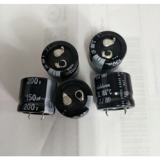 แพค 10ตัวCapacitor คาปาซิเตอร์150uf200vขนาดสูง20มิลอ้วน22มิล 105C nichiconค่าความจุเต็ม100%ของใหม่แท้