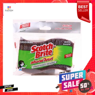 ฟองน้ำพร้อมใยขัดคราบเขม่าคราบไหม้ SCOTH-BRITE 4x6นิ้วSCOURER SPONGE FOR BURNT STAIN REMOVAL SCOTH-BRITE 4X6IN