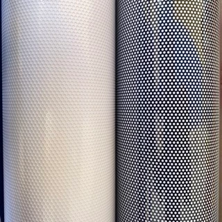 สติ๊กเกอร์ติดกระจกซีทรู//ฝ้าขุ่น ขนาด 100cmx100cm ขนาดช่องรู 2 มิล