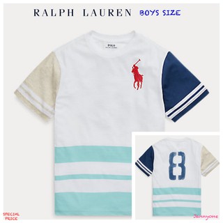 RALPH LAUREN COTTON JERSEY GRAPHIC TEE ( เด็กโตผู้ชายอเมริกาอายุ 8-20 ปี )