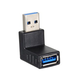 อะแดปเตอร์ USB 3.0 A Male to Female 90 Degree Right Angle Adapter Plug