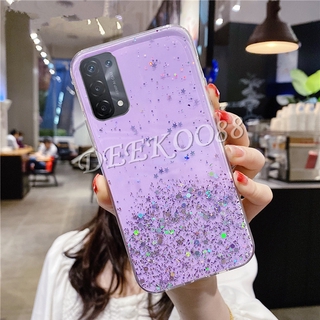 เคสโทรศัพท์ OPPO A74 5G A33 A92 A52 A5 A9 2020 Phone Case Silicone Glitter Gel Transparent Clear Slim Soft Casing เคสซิลิโคน ออปโป้A74 5G