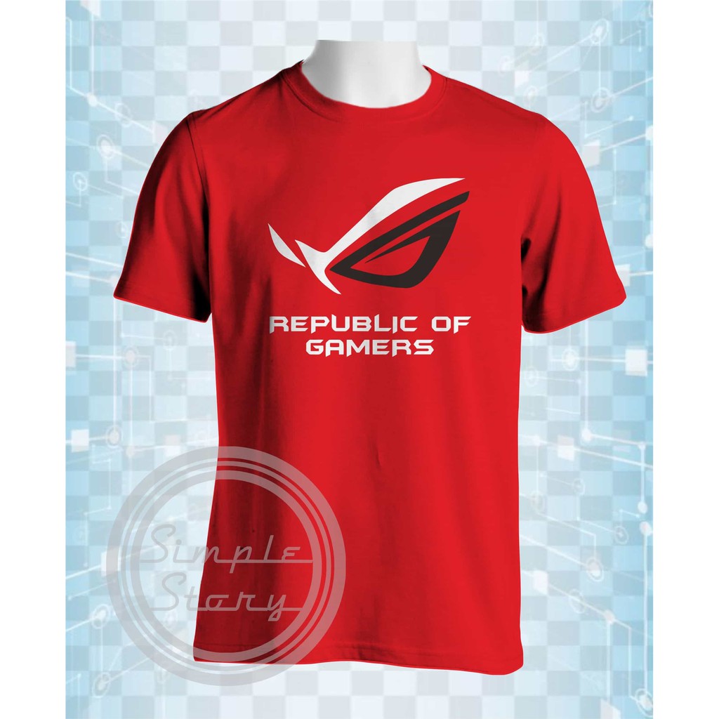 Distro Clothes เสื้อยืด Republic Of Gamers ROG KB