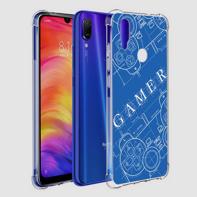 เคส สำหรับ Xiaomi Redmi Note 7 Anti-Shock Protection TPU Case [Gamer Illustration Blue]