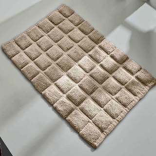 พรมเช็ดเท้ารูบิค สี Light Taupe 04 ขนาด ขนาด 50×70 cm. สีเท่าอ่อน พรมเช็ดเท้า Rubiks doormat, Light Taupe 04 color, siz