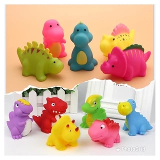 พร้อมส่งจากไทย ของเล่นลอยน้ำ บีบ มีเสียง ไดโนเสาร์ บีบ มีเสียง