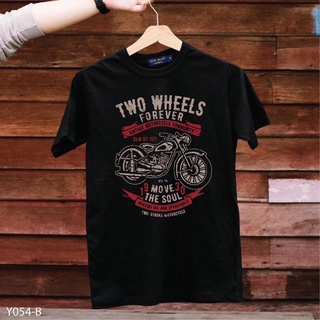 คอกลมเเขนสั้น Two Wheel N042 B077