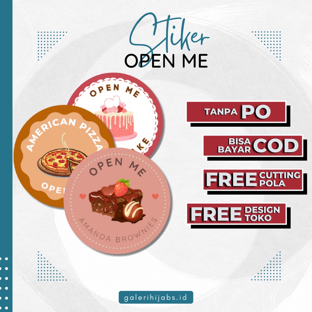 สติ๊กเกอร์ตัดรอบ OPEN ME | สติ๊กเกอร์ฉลาก OPEN ME | เปิดฉัน OLSHOP | สติ๊กเกอร์ OPEN ME สําหรับซีลอา