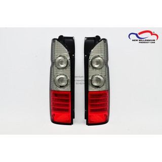 ไฟท้าย TOYOTA KDH222 ปี 2004 LED SMOKE แดง ไม่มีขั้วไฟ DEPO (1 คู่)