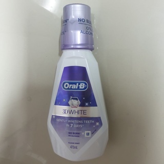 น้ำยาบ้วนปากออรัลบี Oral b 3D white 473 ml. ล็อตใหม่เลยจ้า (หมดอายุ 05/02/2026)