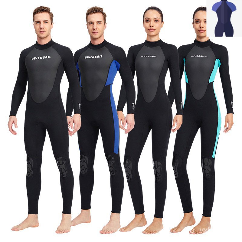 Dive&Sail 3MM Scr Neoprene Wetsuit ชุดดําน้ําวันพีชดําน้ําดําน้ําดําน้ําดําน้ําชมปะการังดําน้ํา UEJ8