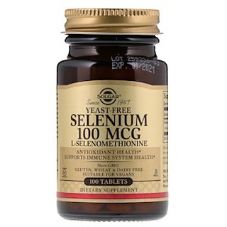 Free Shipping +++ Solgar, Selenium, Yeast-Free, 100 mcg, 100 Tablets