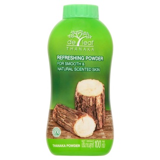 ถูกที่สุด✅ เดอ ลีฟ ทานาคา รีเฟรชชิ่ง พาวเดอร์ 100กรัม De Leaf Thanaka Refreshing Powder 100g