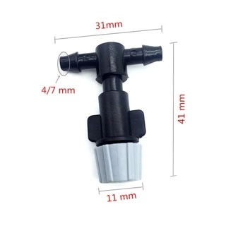 หัวฉีดสปริงเกอร์ 6mm. สายไมโครหัวพ่นละอองหมอก หัวละอองฝอย หัวพ่นหมอก หัวน้ำหยด ละเอียด ฝอย กระจาย พ่นหมอก 4/7mm หัวไมโคร